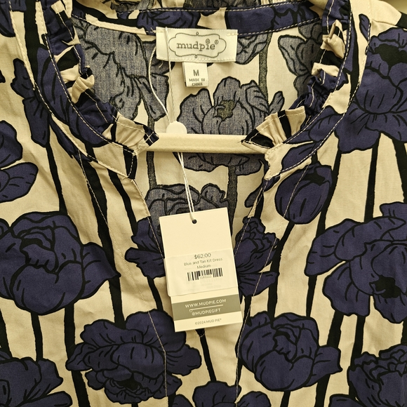 Mud Pie Blue Floral Mini Dress - Picture 6 of 6